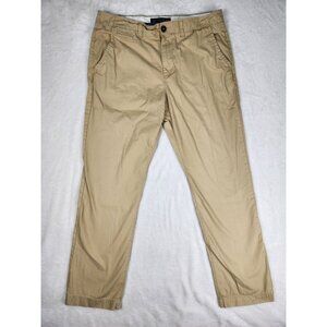 American Eagle Mens Original Straight 38x34 Tan Chino Pants Khaki Skate Cotton‎
